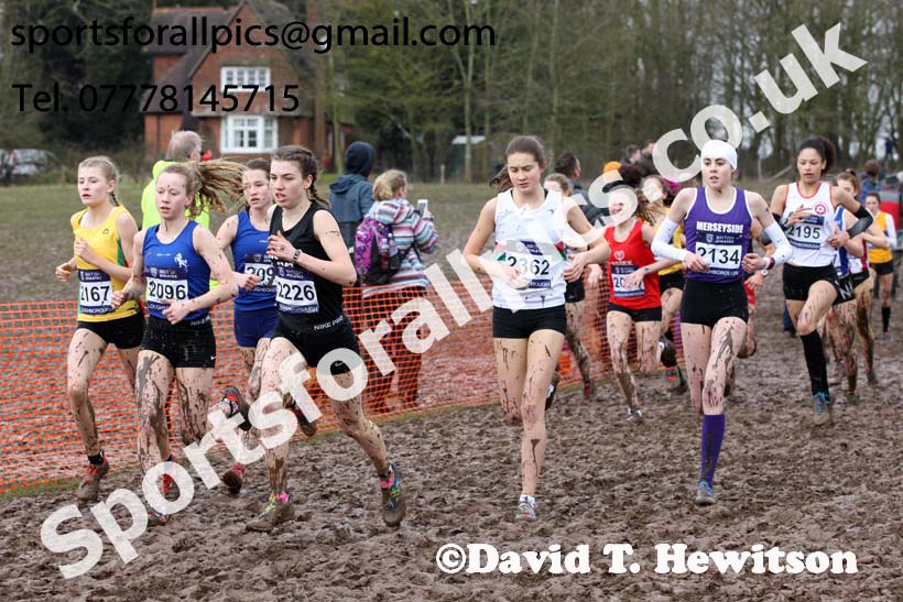 Womens under-17s 2018 British Inter Counties Cross Country Champs., Prestwold Hall, Loughborough. Photo: David T. Hewitson/Sports for All Pics